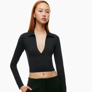 Aritzia/ babaton contour polo long sleeve